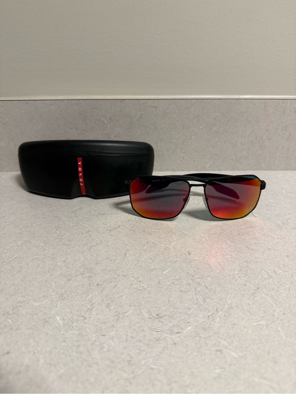 AUTH PRADA LINEA ROSSA SUNGLASSES, SPS-51V, MADE IN ITALY